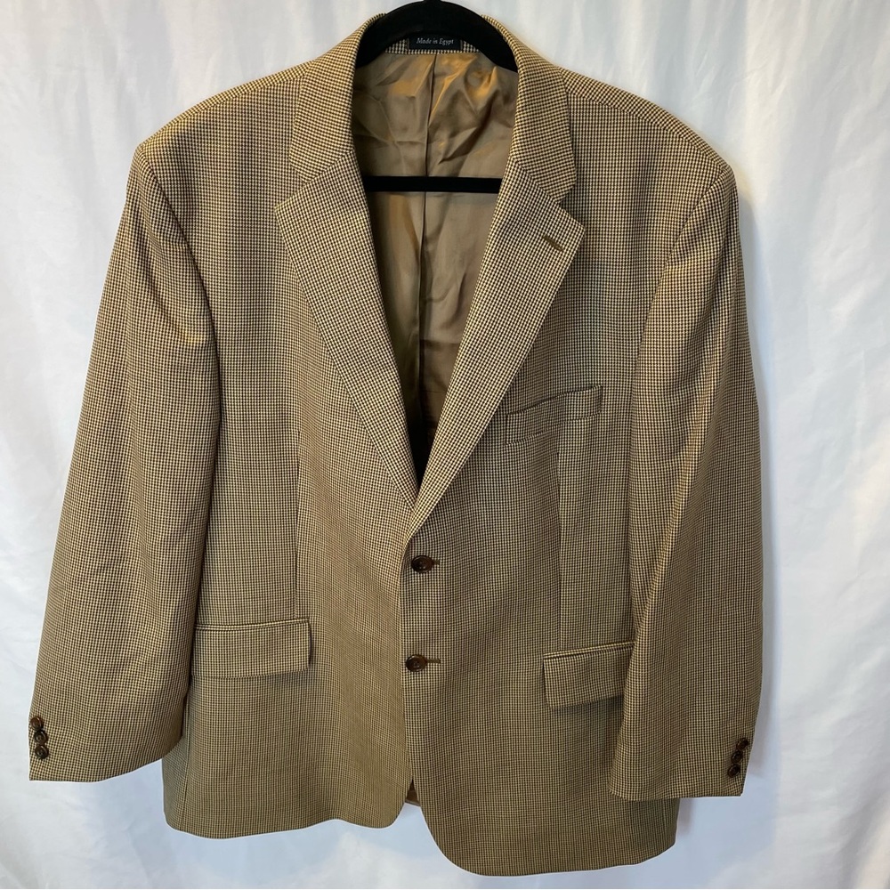 Alexandre London Savile Row 100% Wool Size 46L Sport‎ Coat Blazer Houndstooth